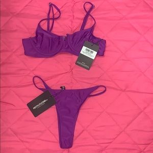 Purple Thong Swimsuit